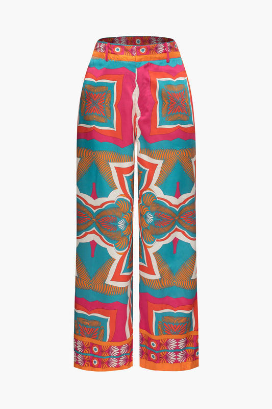 Printed High Waisted Wide Leg Pants