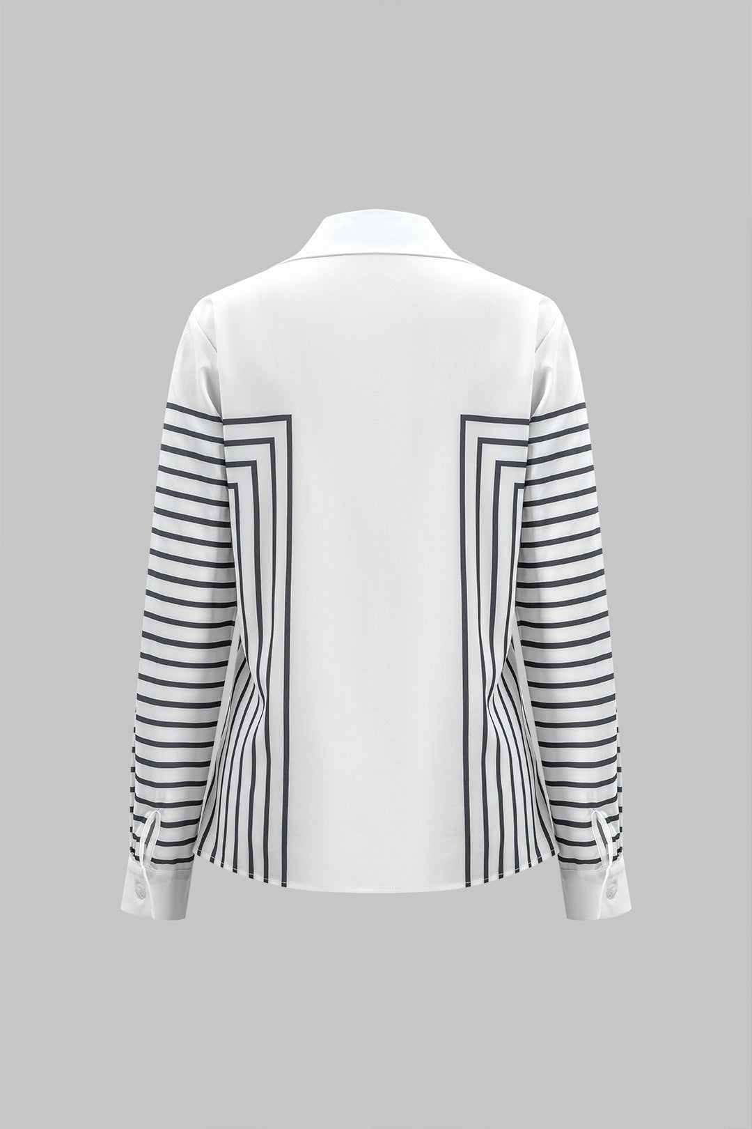 Stripe Button Long-Sleeve Casual Shirt