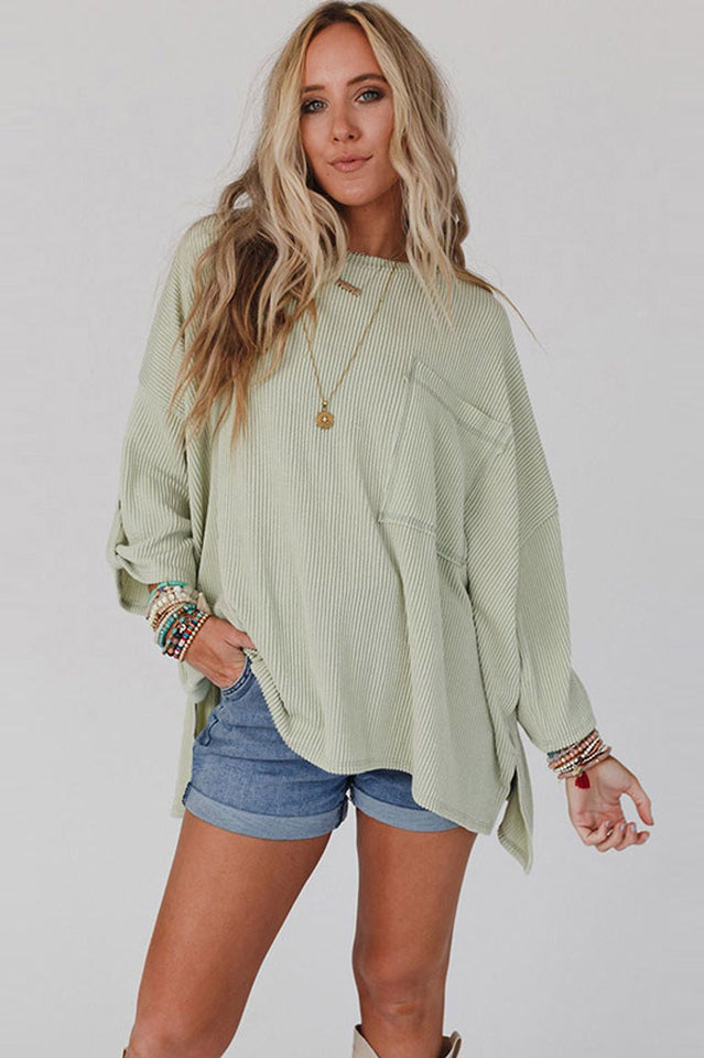 Nova Ribbed Oversized Knit Top