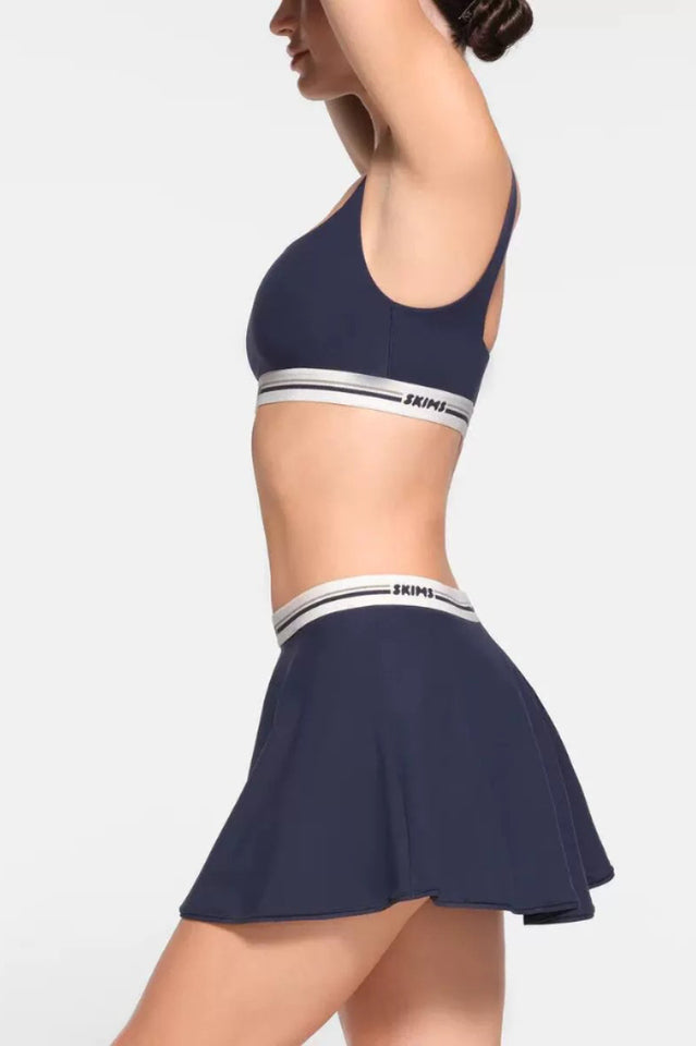 Sporty Logo Skort Set with Pocketed Undershorts