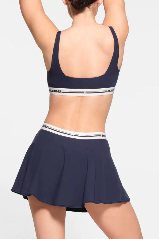 Sporty Logo Skort Set with Pocketed Undershorts