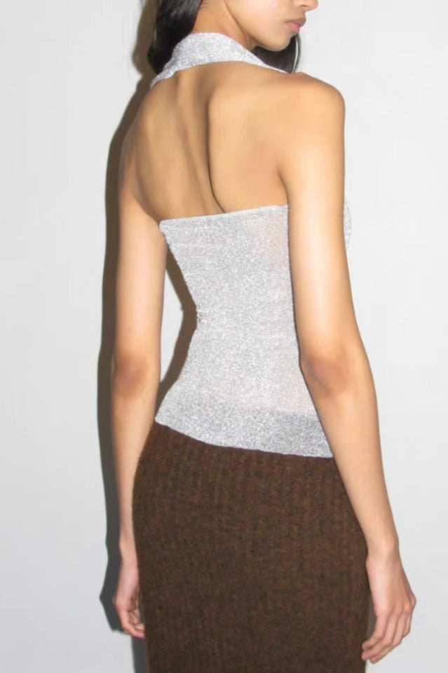 Halter Neck Sleeveless Top in Eco-Friendly Fabric