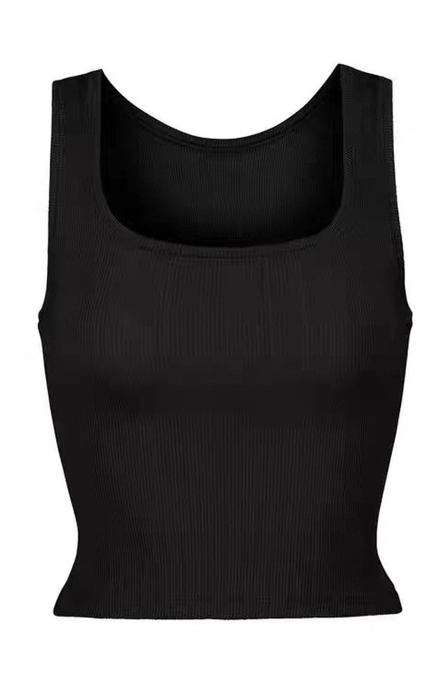 Scoop Neck Cotton Rib Tank Top