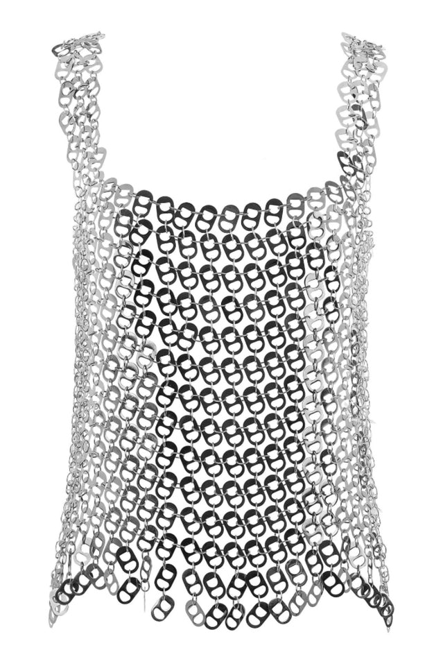 Silver Chainmail Camisole Top