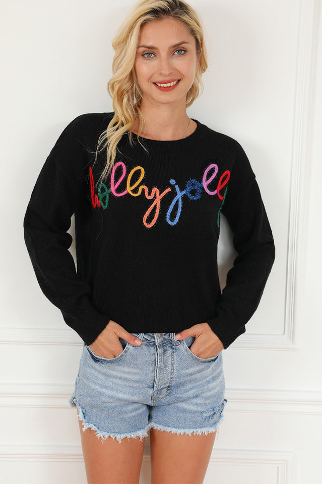 Holly Jolly Tinsel Sweater with Cheerful Vibes