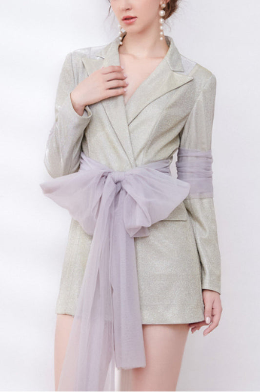 The Nightingale Long Sleeve Blazer Dress