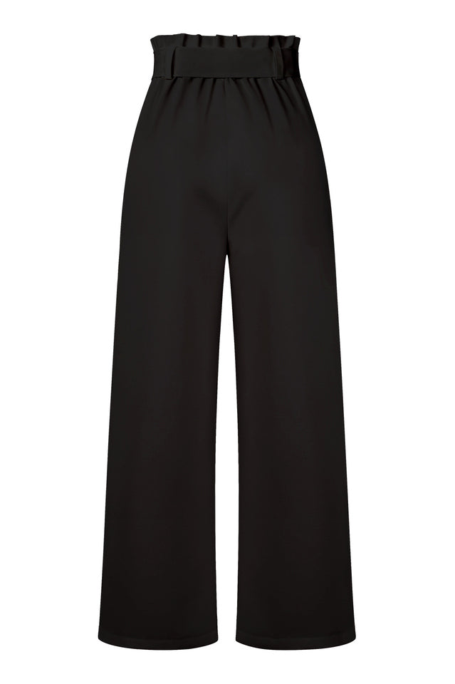 All-Matching Belted Wide-Leg Trouser Outfit