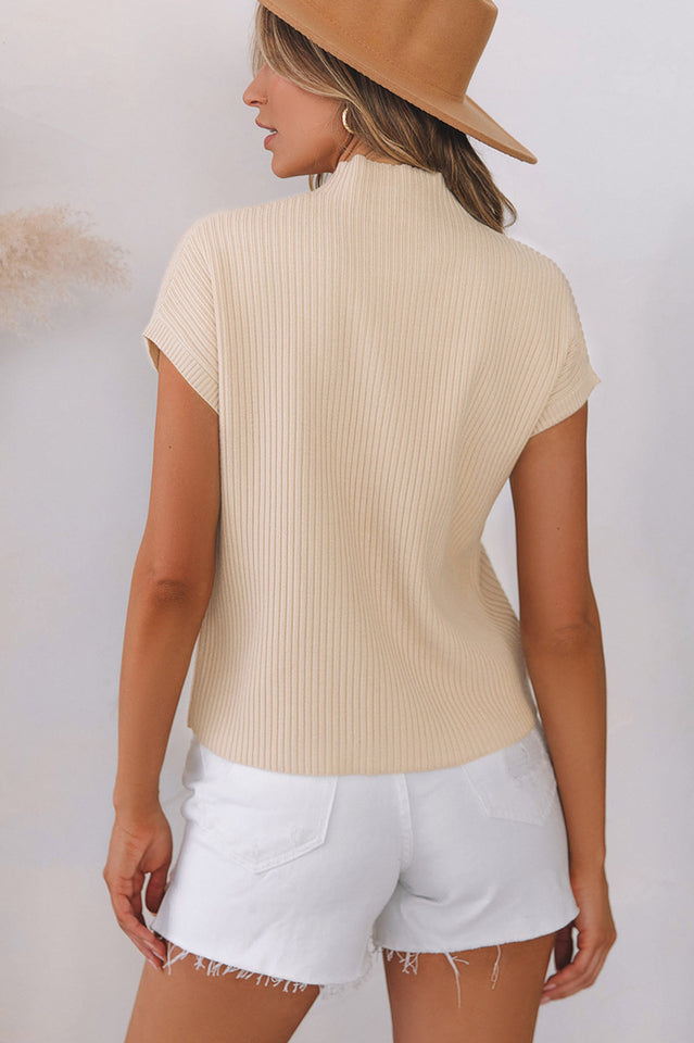 Apollo Short Sleeve Knit Sweater in Soft Fabric