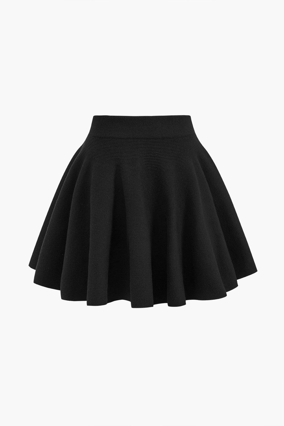 Fitted Acrylic Sweater Skirt in Casual Style