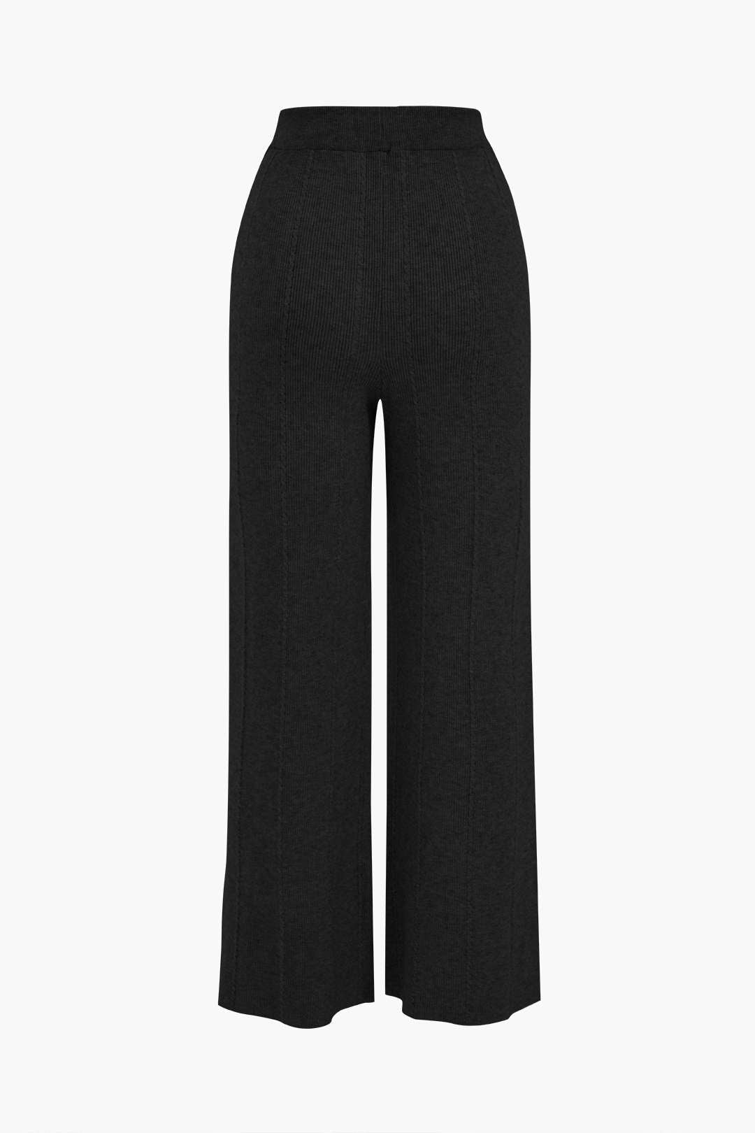 Knit Straight Leg Trousers with High Stretch Fit