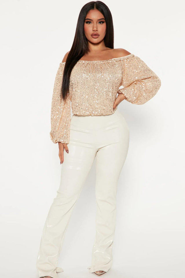 Off Shoulder Sarah Sequin Top