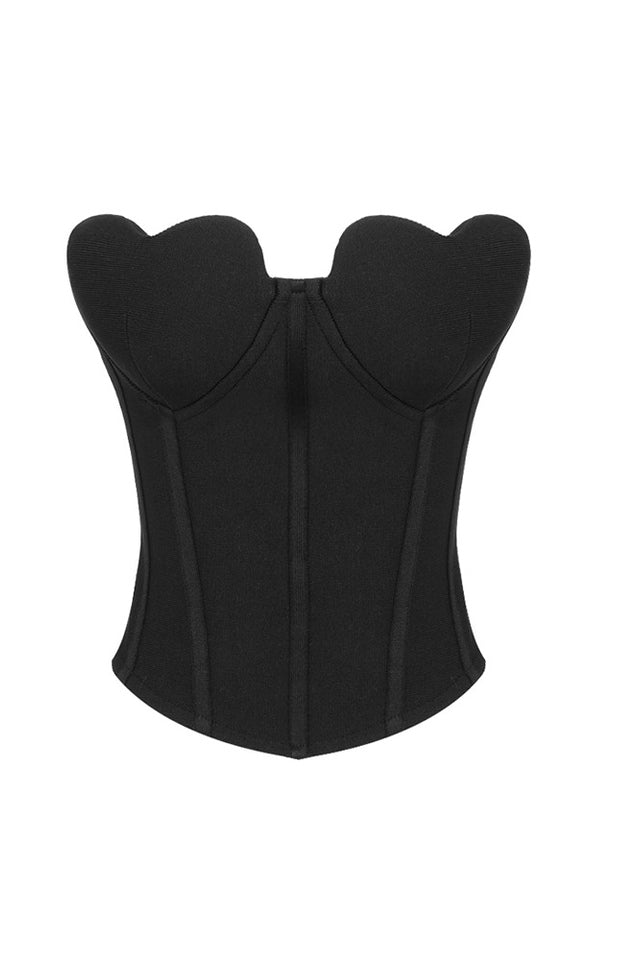 Black Velvet Corset Top