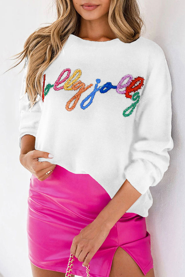 Holly Jolly Tinsel Sweater with Cheerful Vibes