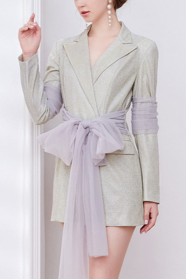 The Nightingale Long Sleeve Blazer Dress