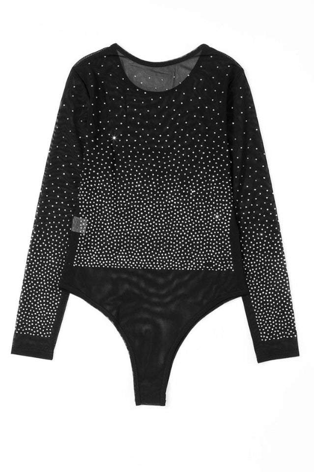 Sparkling Mesh Rhinestone Bodysuit