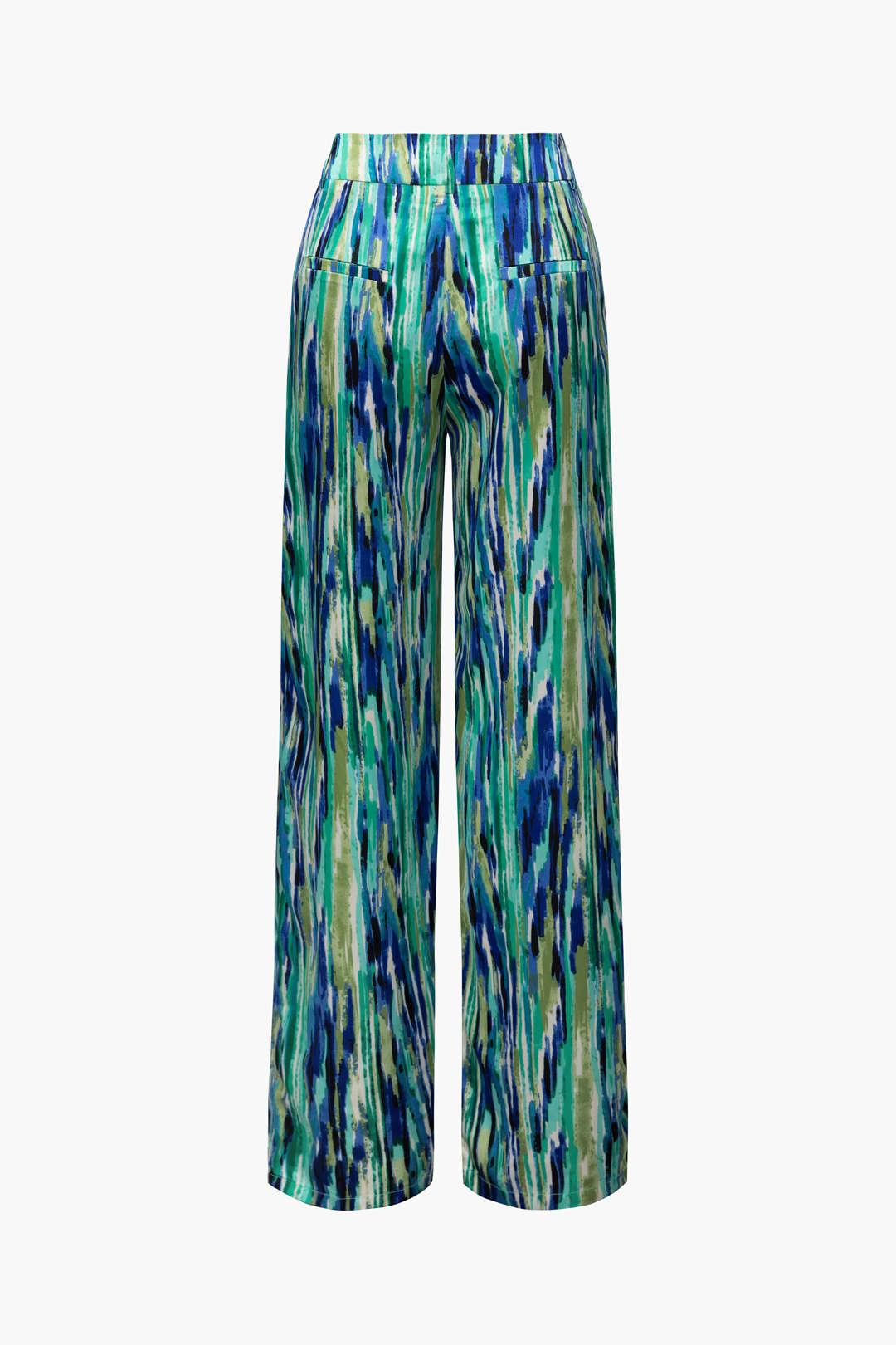 Marble Print High Waisted Straight Leg Pants