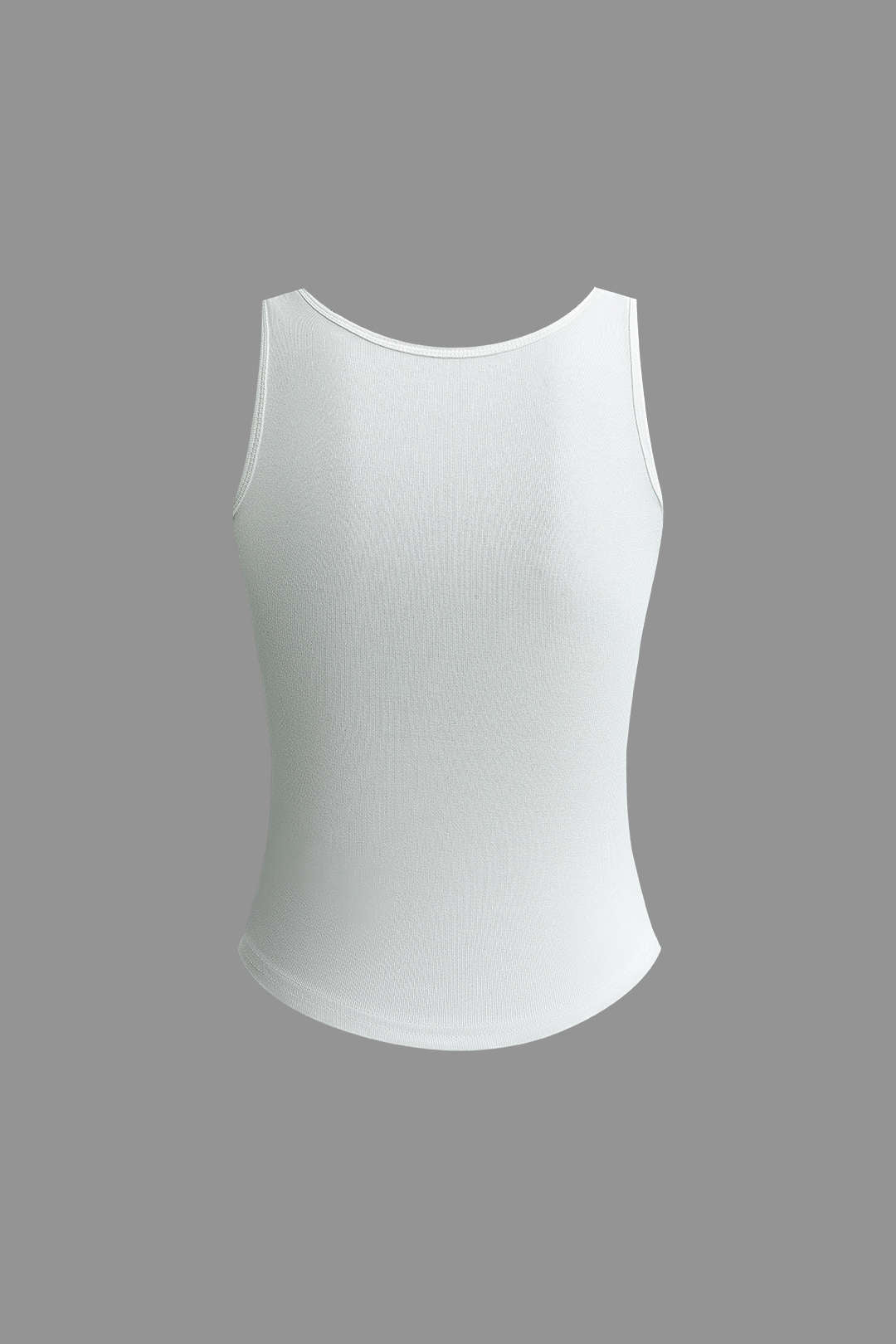 Ruched Sleeveless Tank Top in Slim Fit