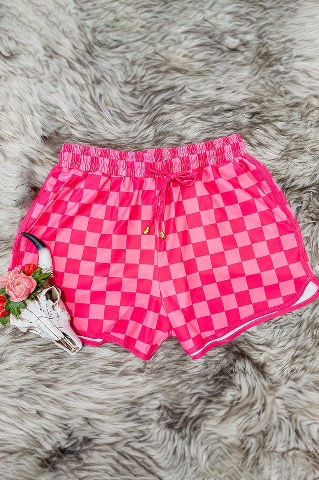 Checkerboard Round The Track Shorts