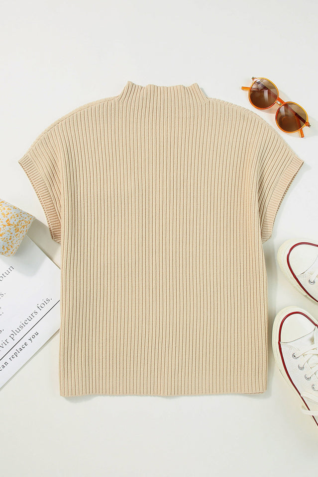 Apollo Short Sleeve Knit Sweater in Soft Fabric