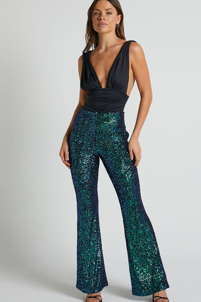 Room Full Of Stars Sequin Flares Pants