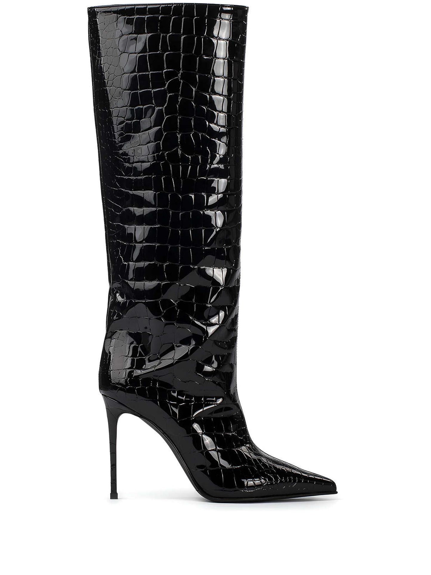 Crocodile Leather High Tube Over The Knee Boots