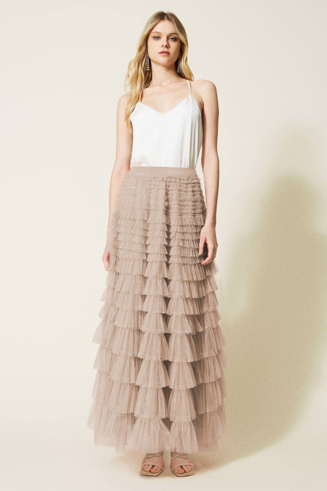 Serah Tulle Skirt with Multi Ruffle Layers