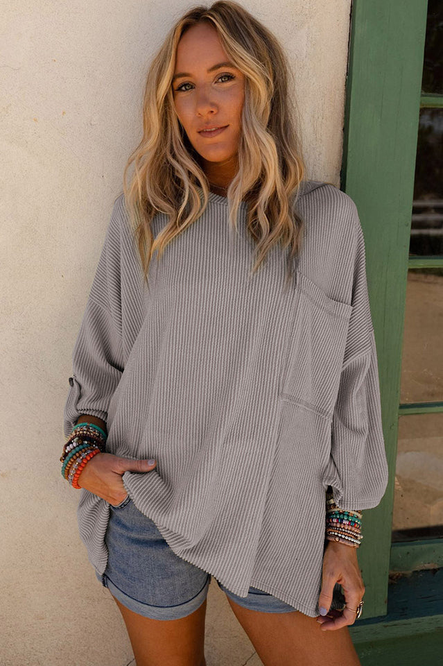 Nova Ribbed Oversized Knit Top