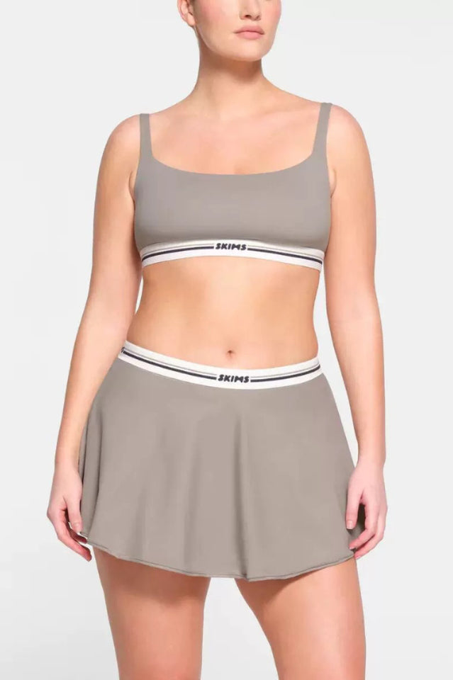 Sporty Logo Skort Set with Pocketed Undershorts