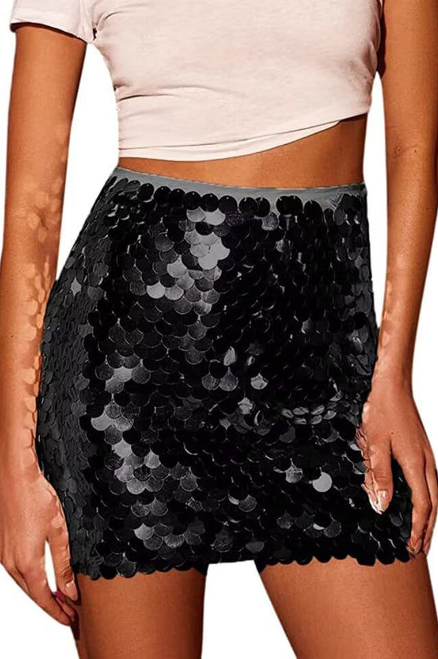 Disc Sequin Mini Skirt for Glamorous Nights