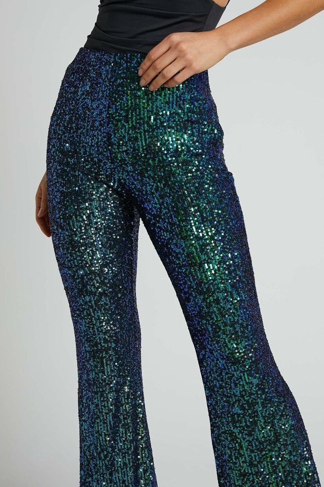 Room Full Of Stars Sequin Flares Pants