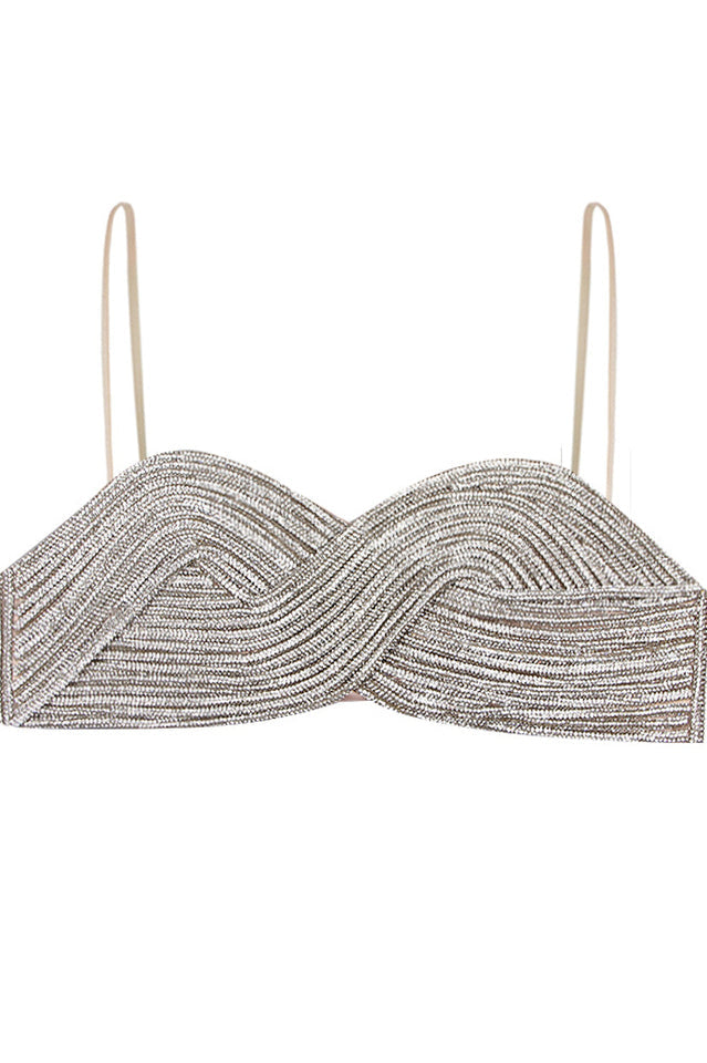 Silver Eternity Bra with Sweetheart Neckline