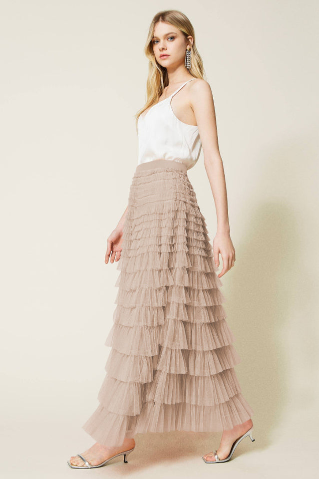 Serah Tulle Skirt with Multi Ruffle Layers