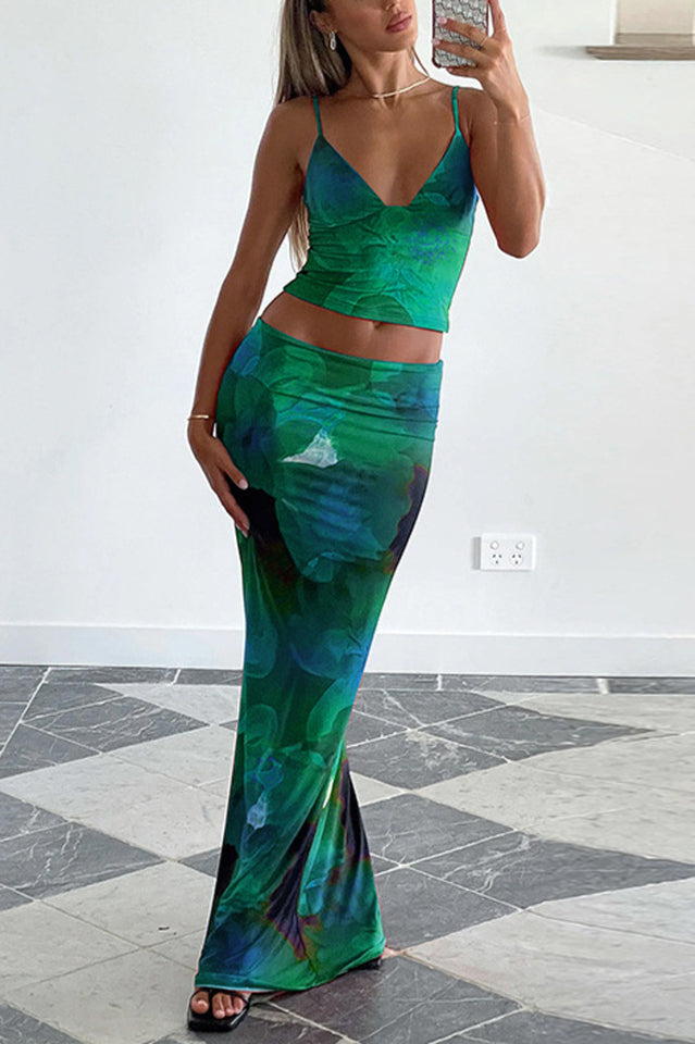 Sweet Salutations High-Waist Maxi Skirt Set