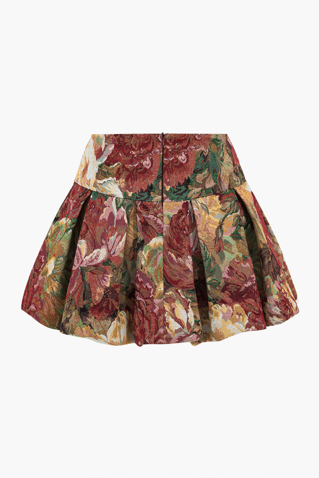 Floral Print High Waist Pleated Skirt