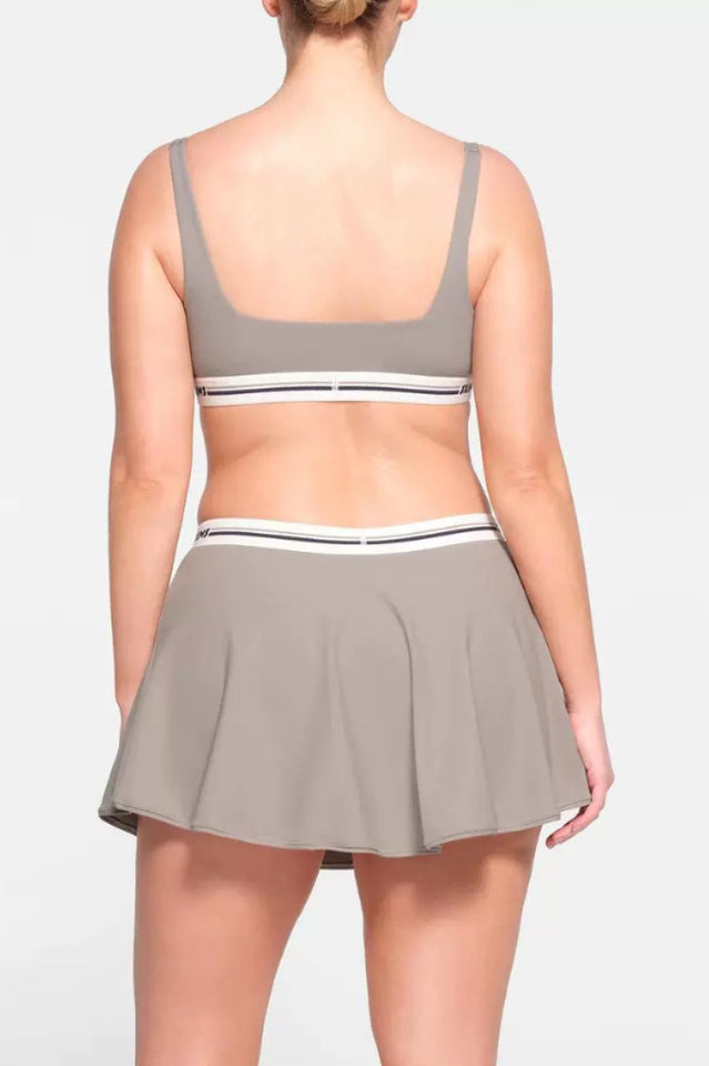 Sporty Logo Skort Set with Pocketed Undershorts