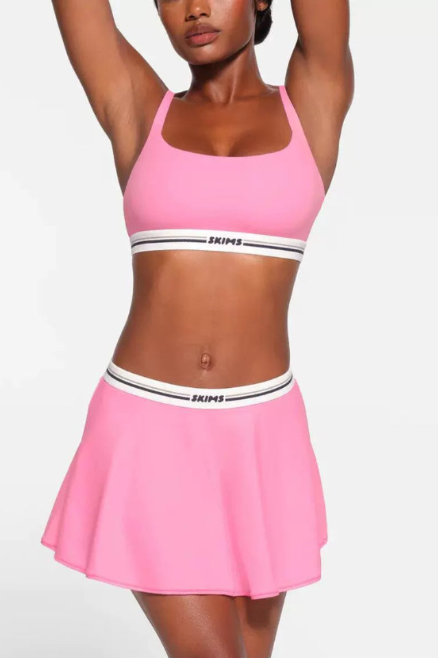 Sporty Logo Skort Set with Pocketed Undershorts