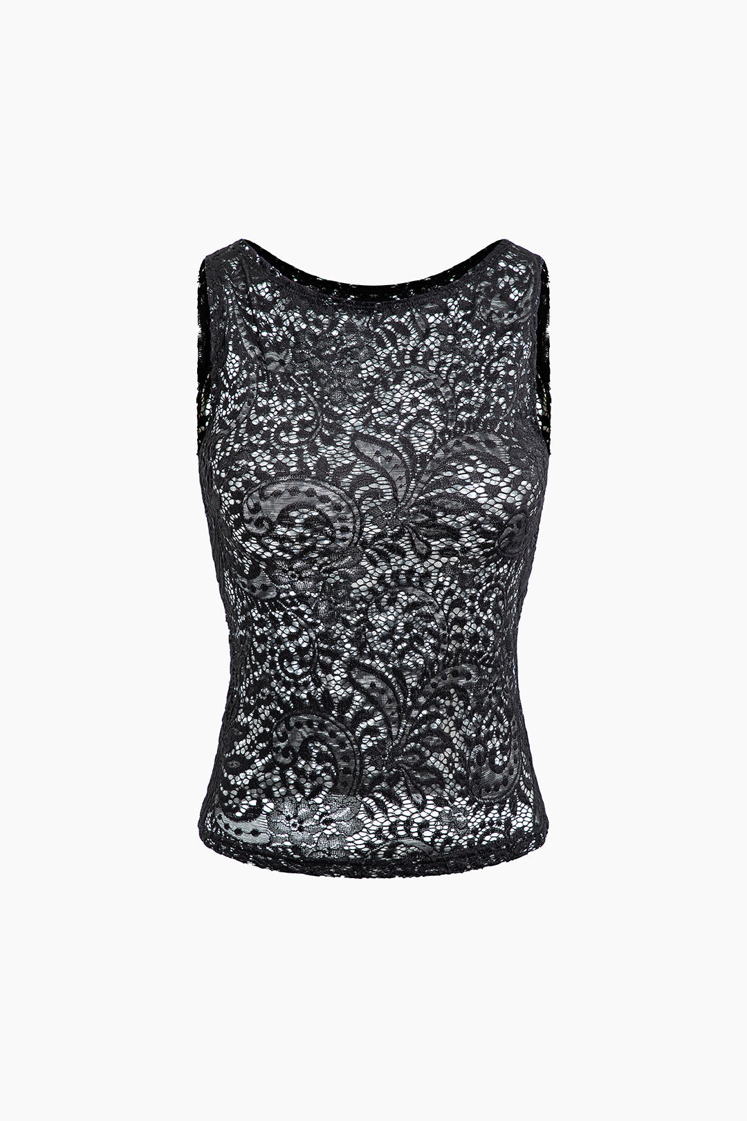 Floral Pattern Lace Tank Top for Summer Vibes