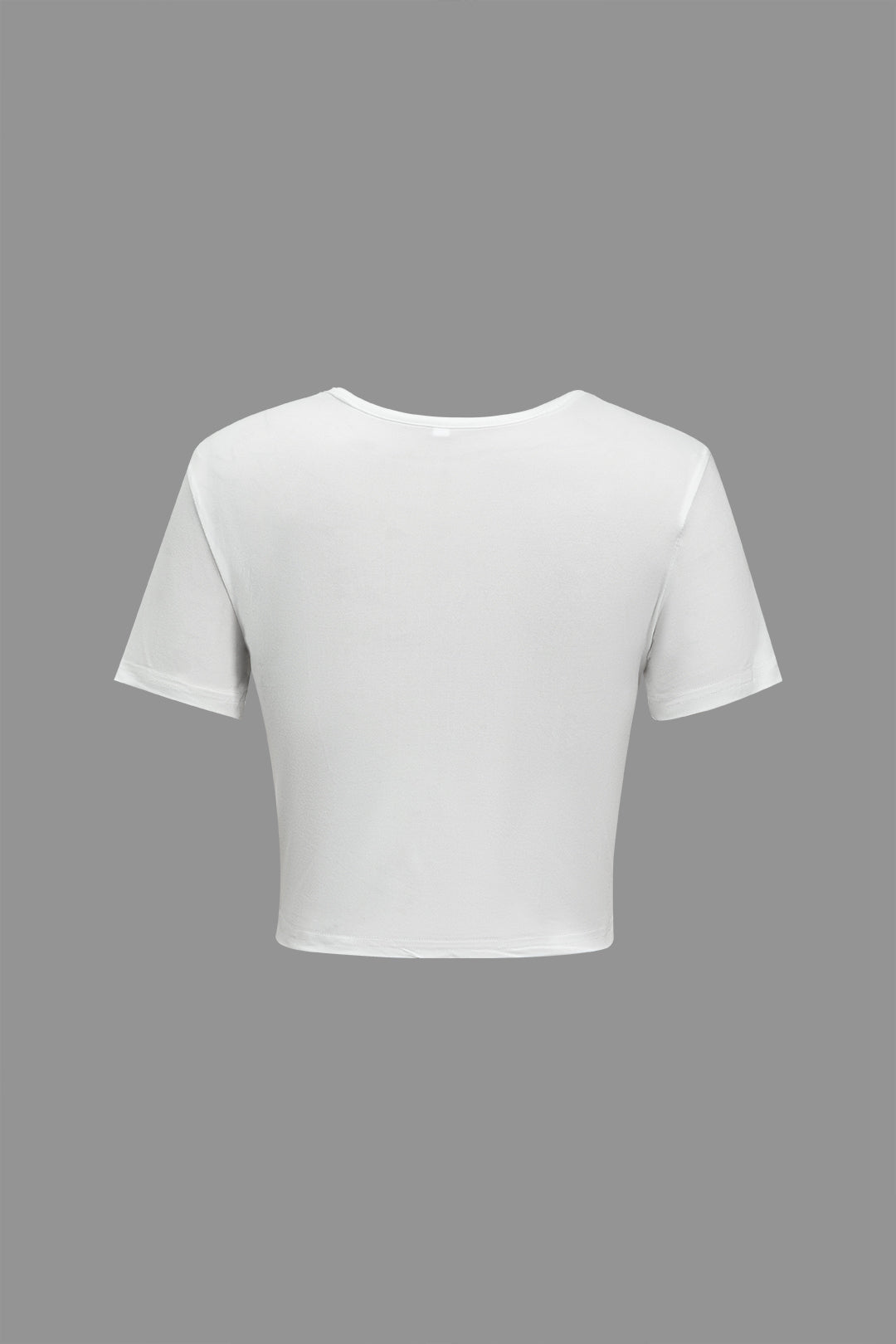 Fitted Letter Print T-Shirt in Polyester Blend