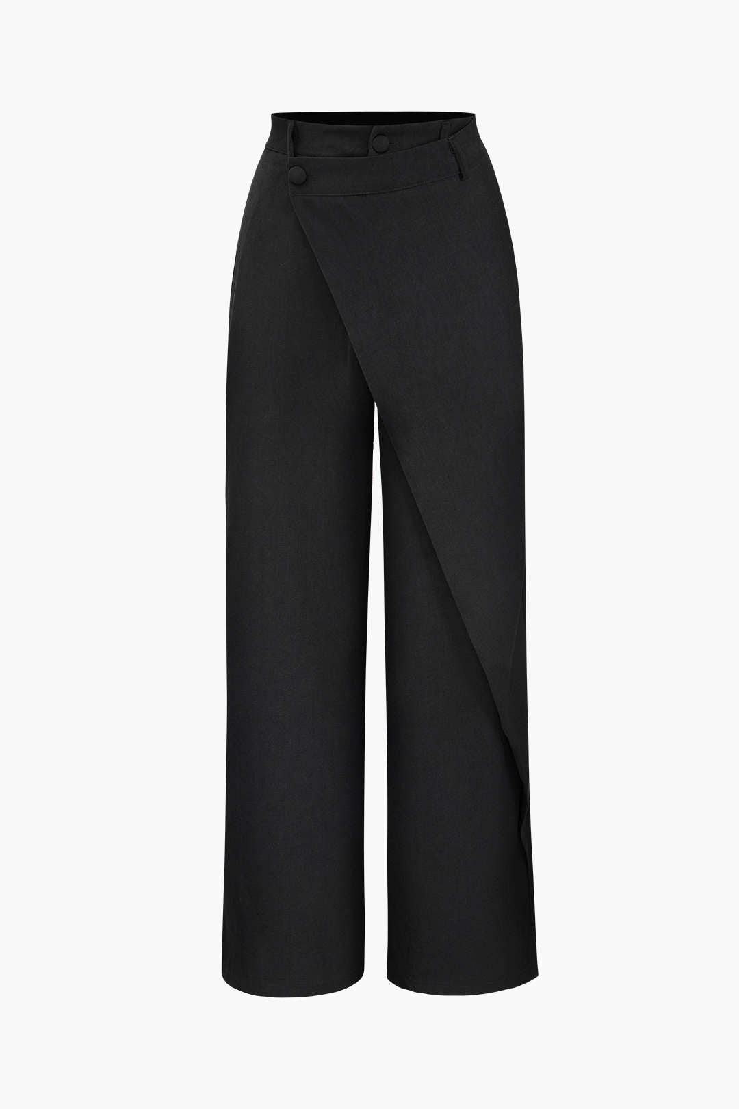 Draped Wrap Straight Leg Work Suit Pants