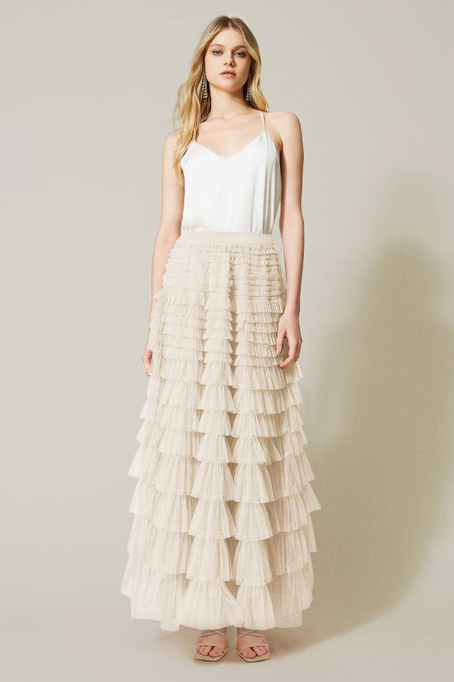 Serah Tulle Skirt with Multi Ruffle Layers