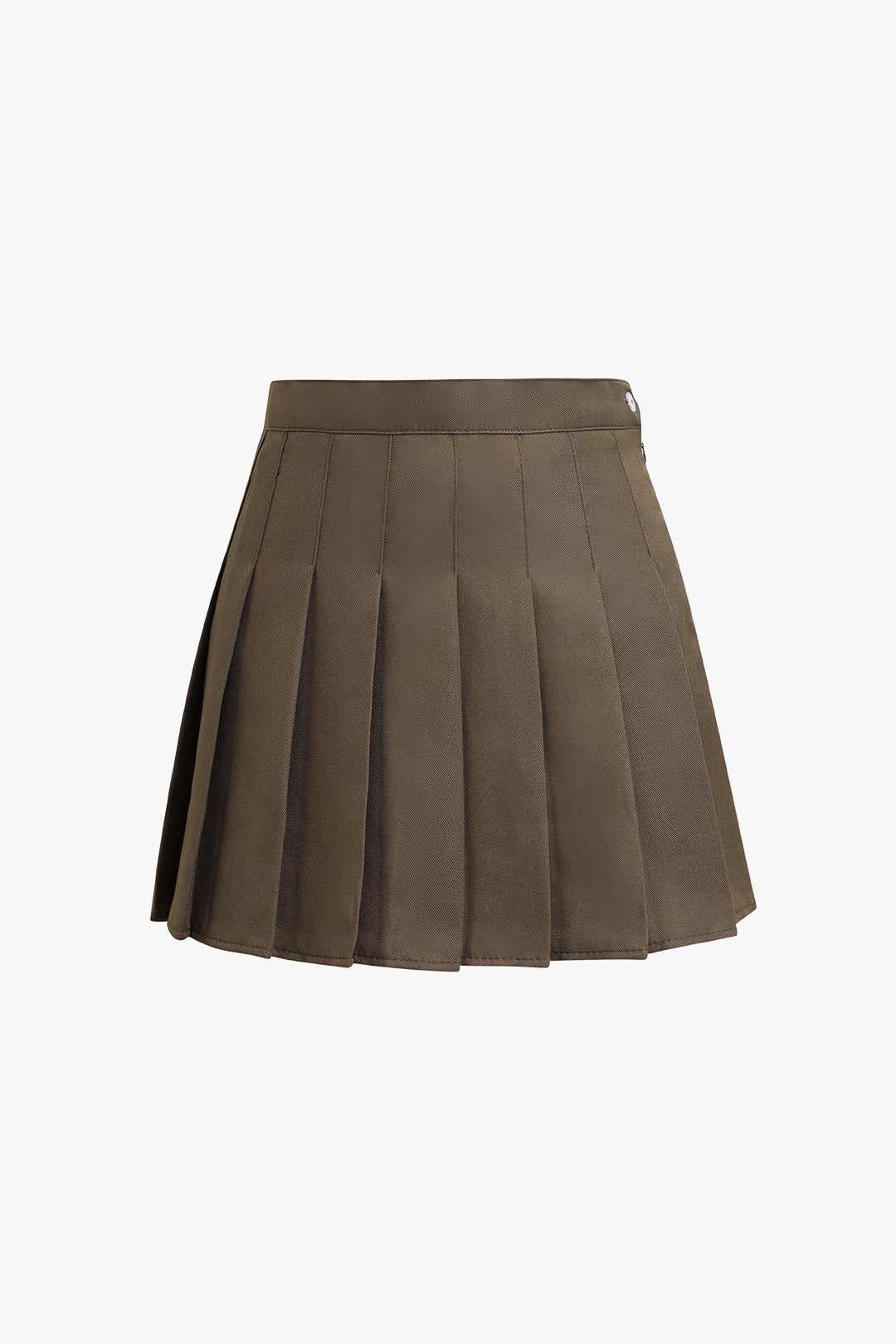 Basic Pleated Mini Skirt in Elegant Polyester Fabric