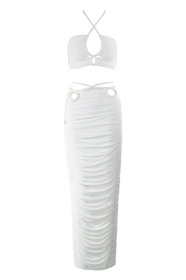 Kaitlyn Halter Maxi Bandage Dress