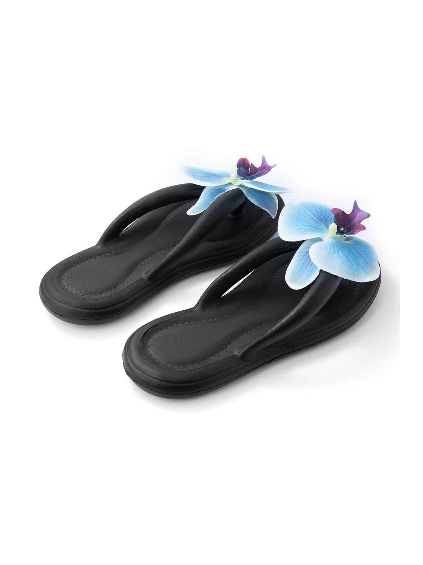 Orchid Decoration Flip Flop Slippers for Summer Comfort