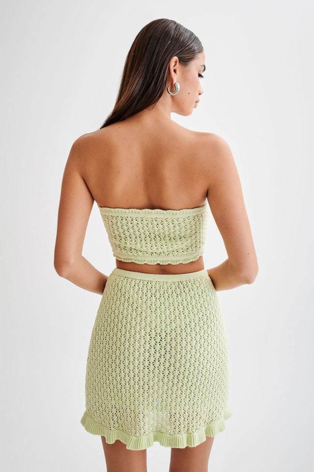 Always Say Goodbye Crochet Mini Skirt Set