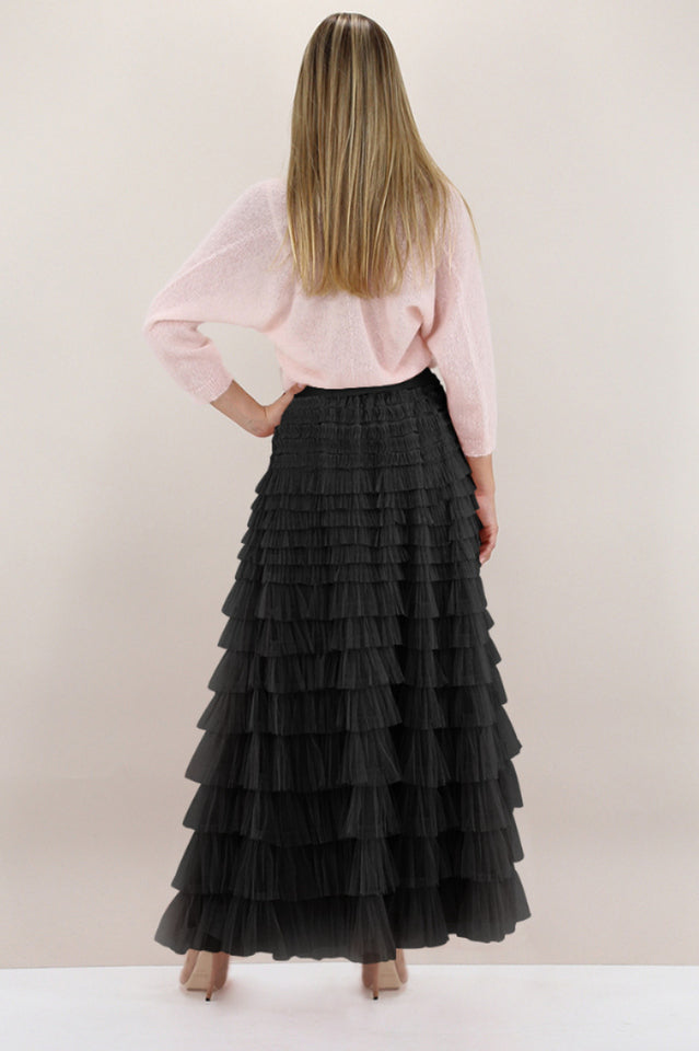 Serah Tulle Skirt with Multi Ruffle Layers