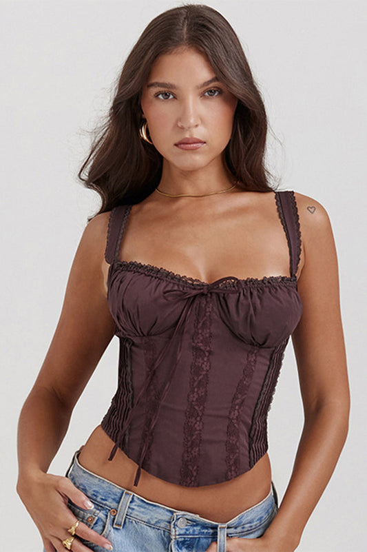 Gini Lack Back Lace-Up Corset