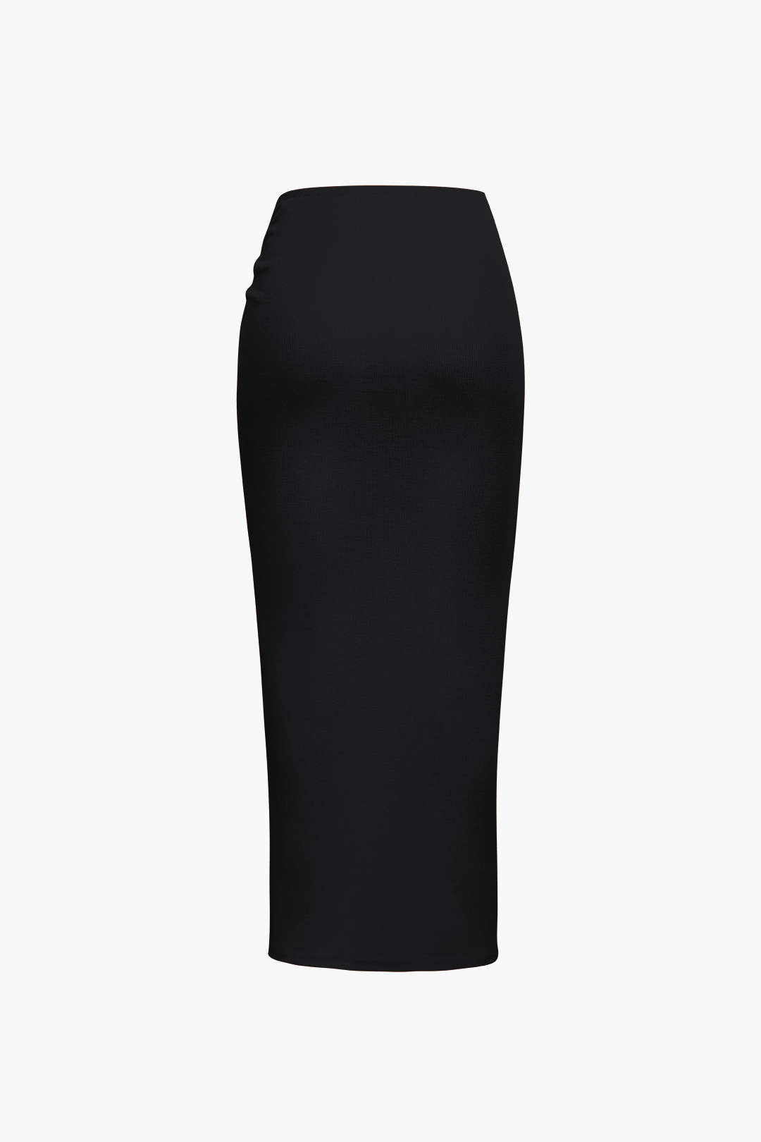 Knot Side Slit Knit Midi Skirt in Fitted Design