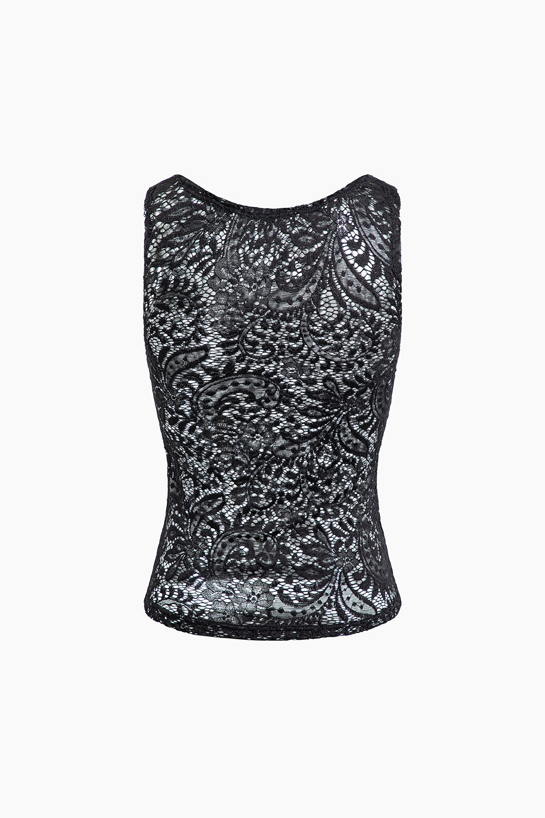 Floral Pattern Lace Tank Top for Summer Vibes