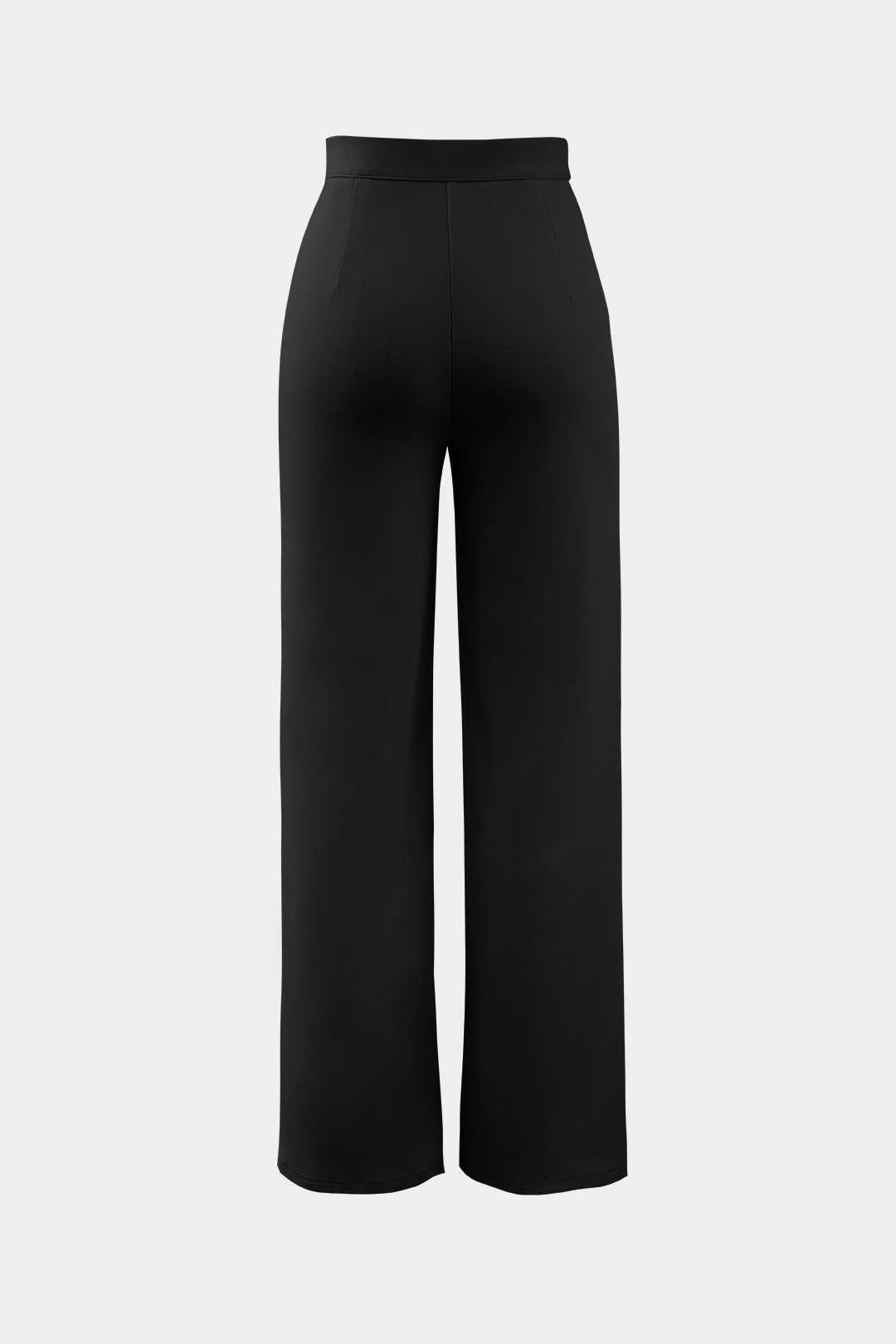 High Waisted Pressed-Crease Straight Leg Pants