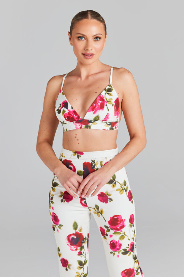 Taning 3 Piece Set With Roses and Jacket